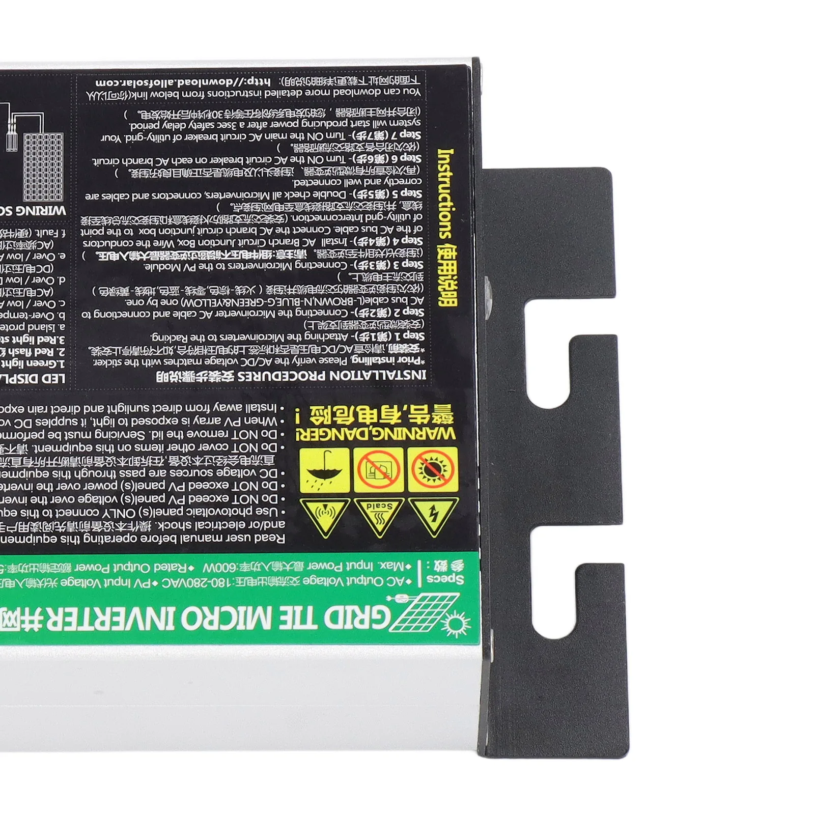 600W Solar Grid Tie Inverter High Conversion Rate MPPT Pure Sine  IP55 Waterproof 230V Solar  Inverter Solar Inverter