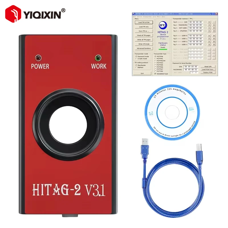 

Hitag 2 V3.1 Автоматический программатор ключей HITAG 2 3.1 Универсальный транспондер OBD2 Автомобильный диагностический инструмент Immo Remote Read PIN VIN Key Maker