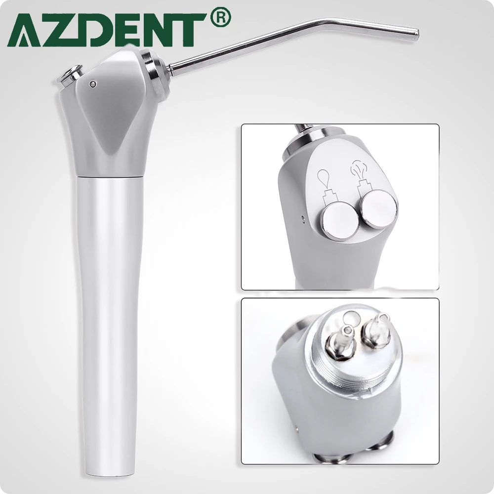 

AZDENT Стоматологический воздушный распылитель воды, тройной 3-ходовой шприц, наконечник, 2 насадки, насадки для отбеливания зубов, спрей-полировщик, инструмент для струйной полировки