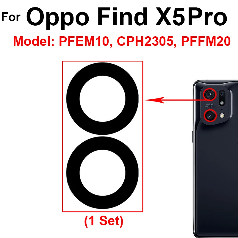 Rear Camera Glass Lens For OPPO Find X2 X3 X5 Pro X2 X3 Neo X2 X3 X5 Lite Back Main Camera Glass Lens Sticker Parts