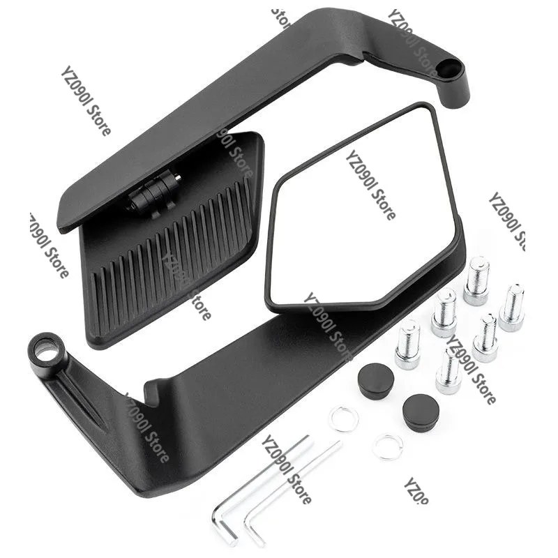 CNC Colorful Aluminum Wind Wing Rearview Mirror Side Reflector For Street Sport Motorcycle Mod Parts