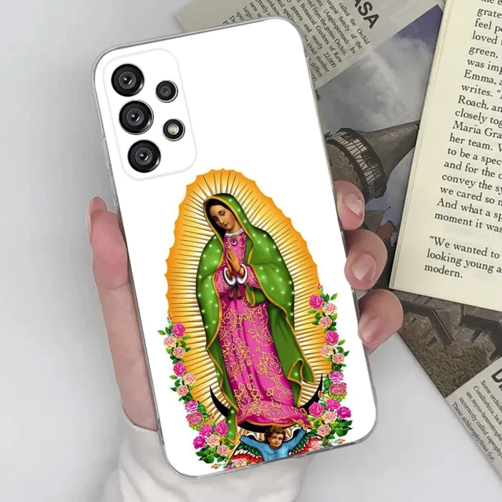 Nuestra Senora de Guadalupe  Phone Case For Samsung S30,S23,S21,S22,S20 Ultra,S20 FE lite,S10,S9,S8 PIus Cover Clear