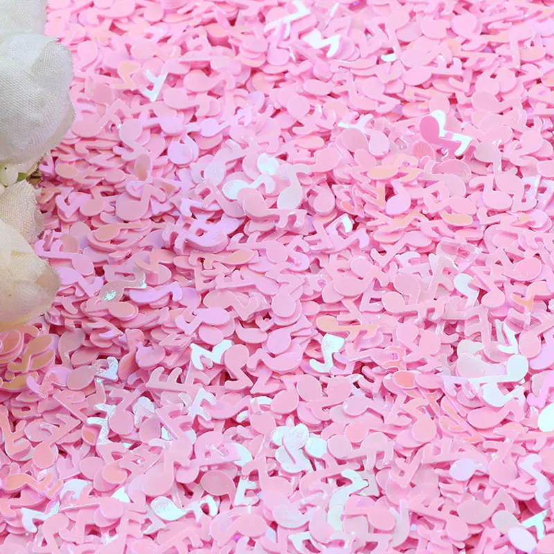 10g/20g/50g/10mm Musical Notation Sequins PVC Bulk Sequin Crafts Confetti Sequin Nail Art DIY Wedding Sewing Crafts Decoration