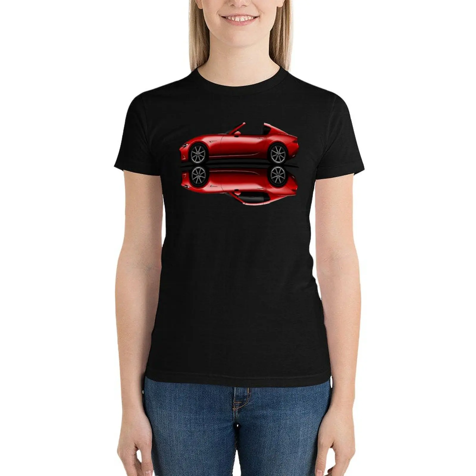 My drawing of the open and closed red open and closed RF roadster convertible Japanese sports car T-Shirt