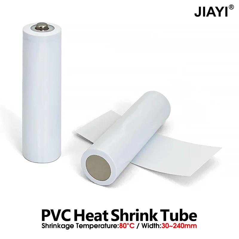 2Meter For Production 18650 Lipo Battery White PVC Heat Shrink Tube Pack Insulated Film Wrap Lithium Case Protection Cable Tube