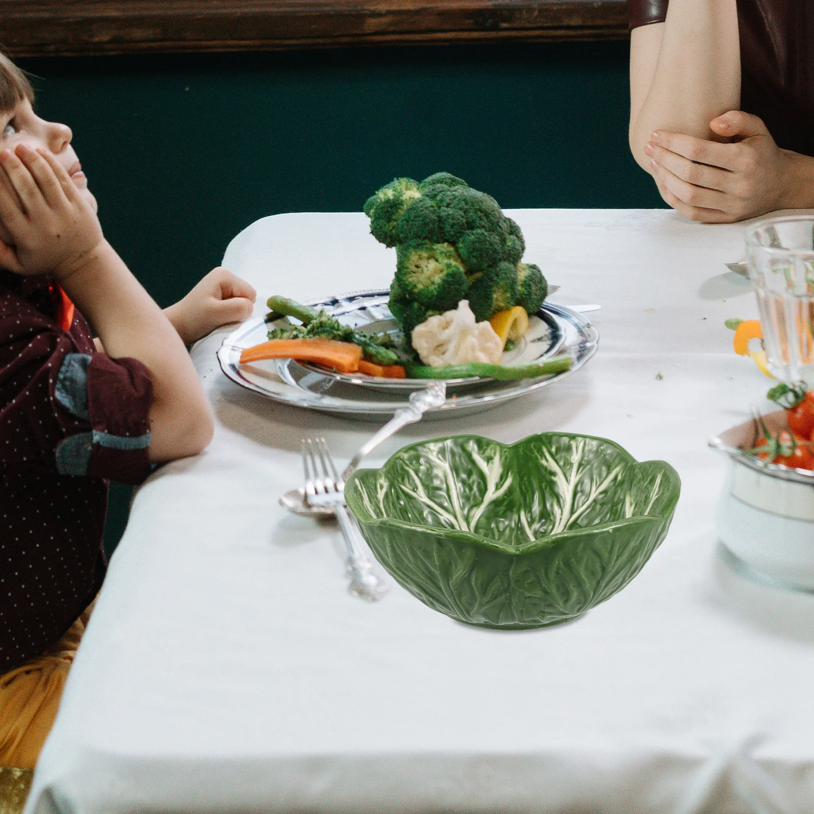

Creative Ceramic Cabbage-Shaped Plate Unique Artistic Design for Serving Snacks Tea Fruits Pastries Decorative Dinner Candy Dish
