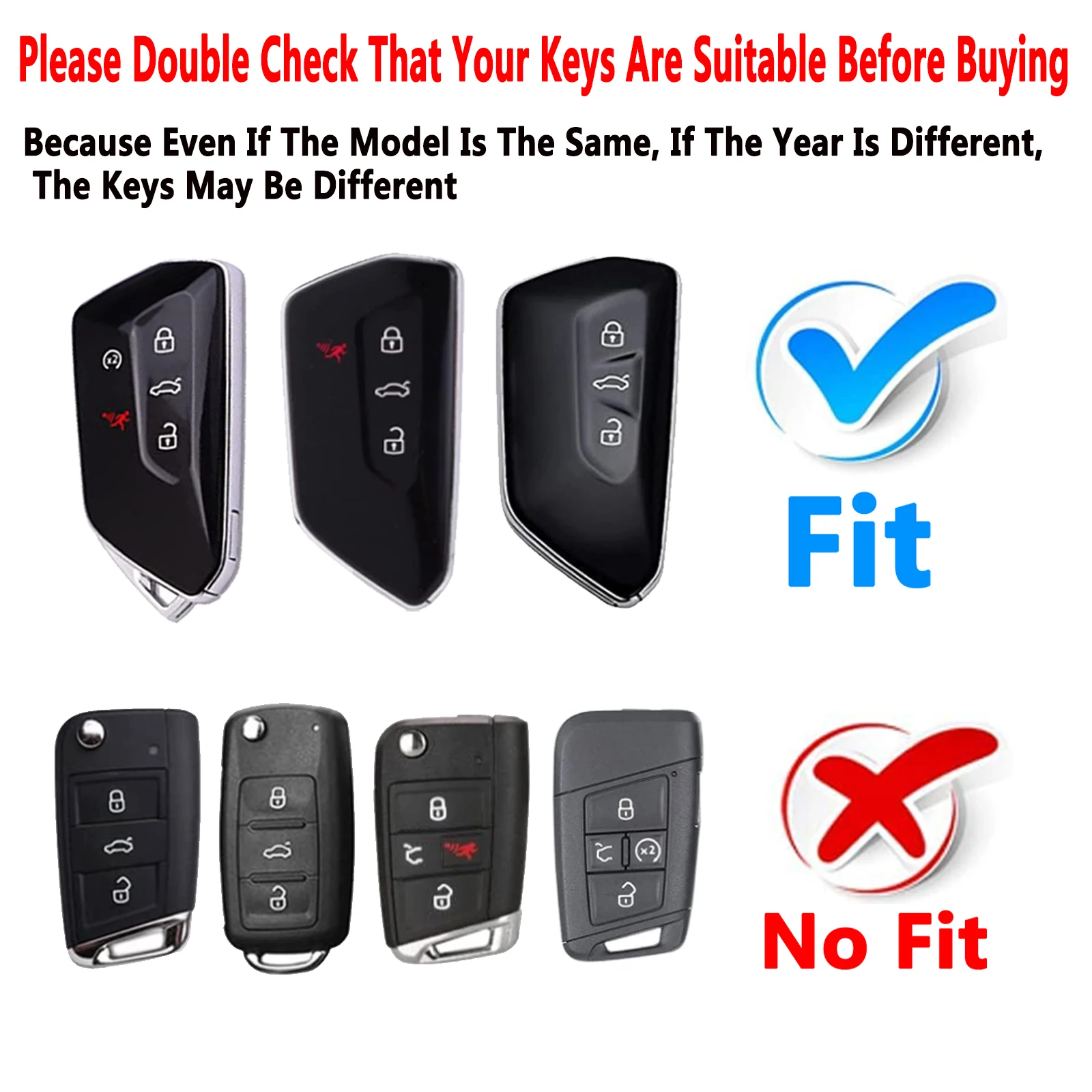 حافظة غطاء مفتاح فوب متوافقة مع ملحقات VW Golf 8 ID.3 ID.4 MK4 Tarraco Ateca Skoda Octavia #2