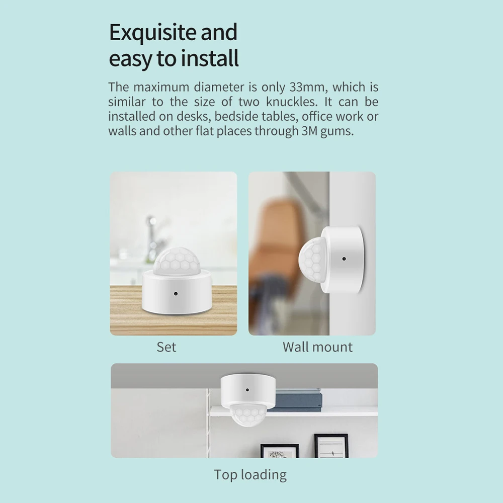 Tuya Zigbee PIR Mini Intelligent Human Motion detector Infrared sensing anti-theft sensor detector remote control smart life