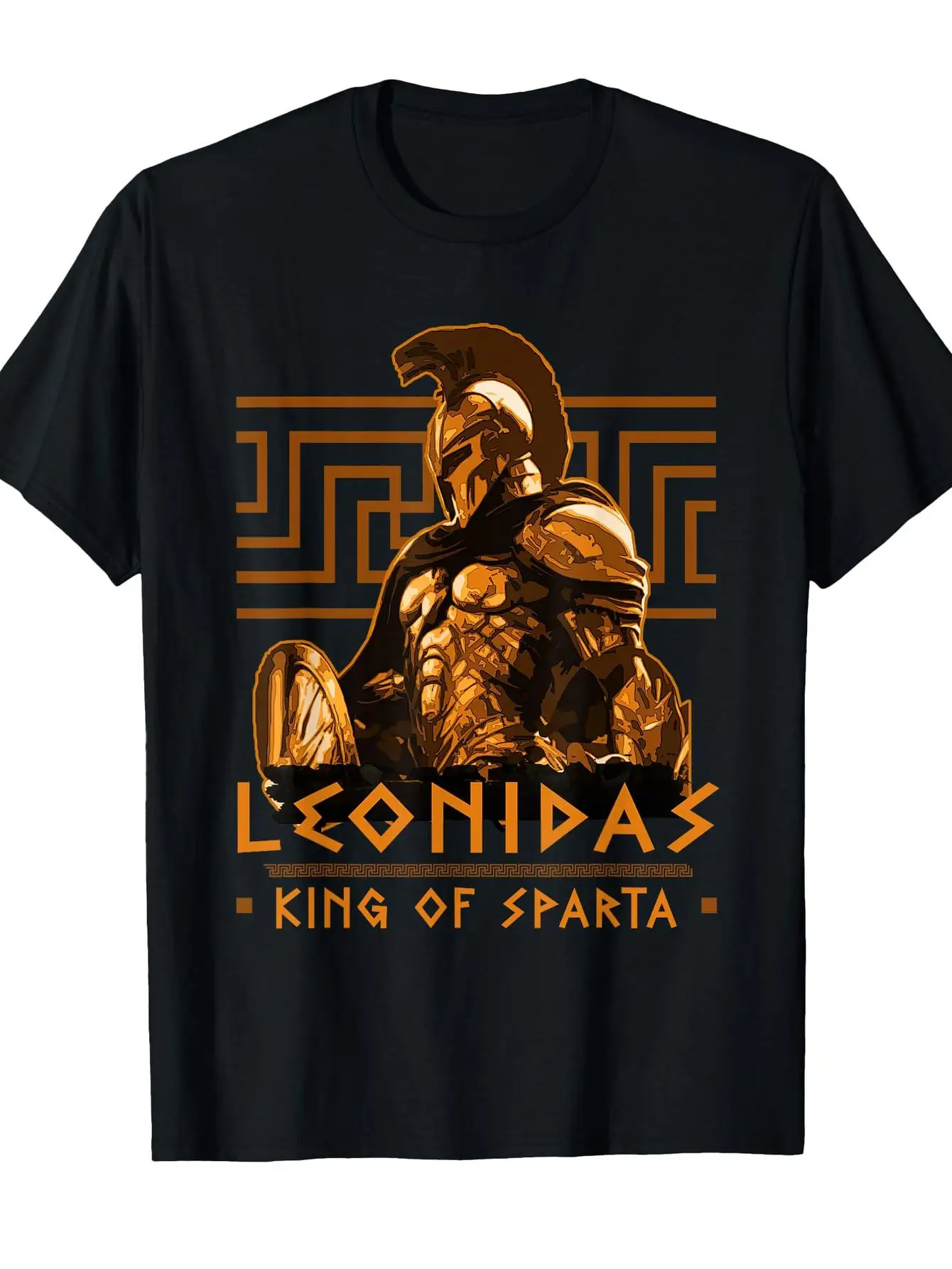 

Футболка Spartan Warrior Leonidas King of Sparta, 100% хлопок, с круглым вырезом и коротким рукавом, летняя повседневная мужская футболка, уличная одежда