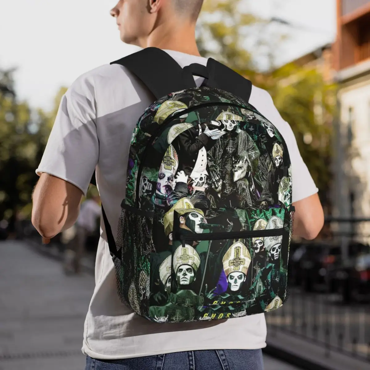 

Призрак Б.К. Студенческий рюкзак Band, школьная сумка, походный дорожный рюкзак для мужчин и женщин, модная сумка для книг, сумки на плечо