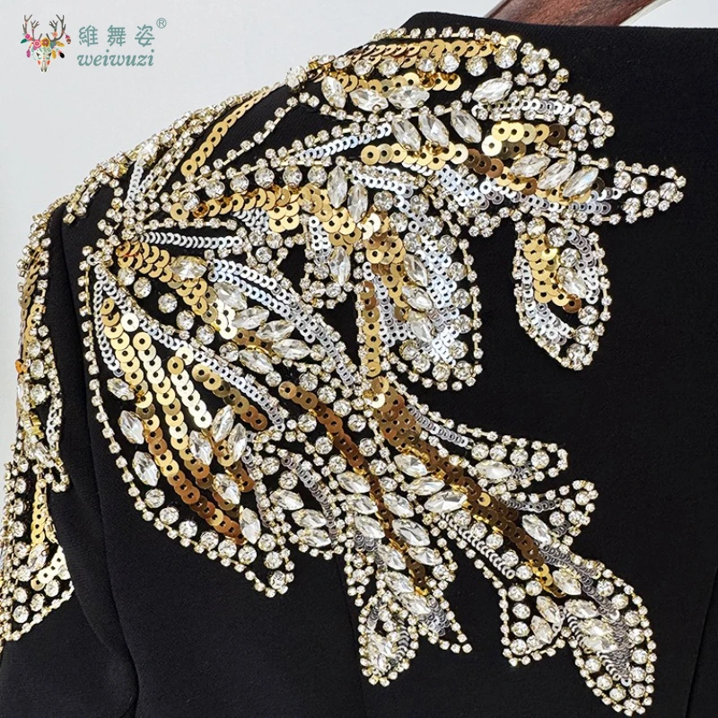 Eleganti abiti da sera in velluto nero Appliques O-Collo Manica lunga Sirena Lunghezza pavimento Occasioni speciali Abiti da ballo per feste da donna