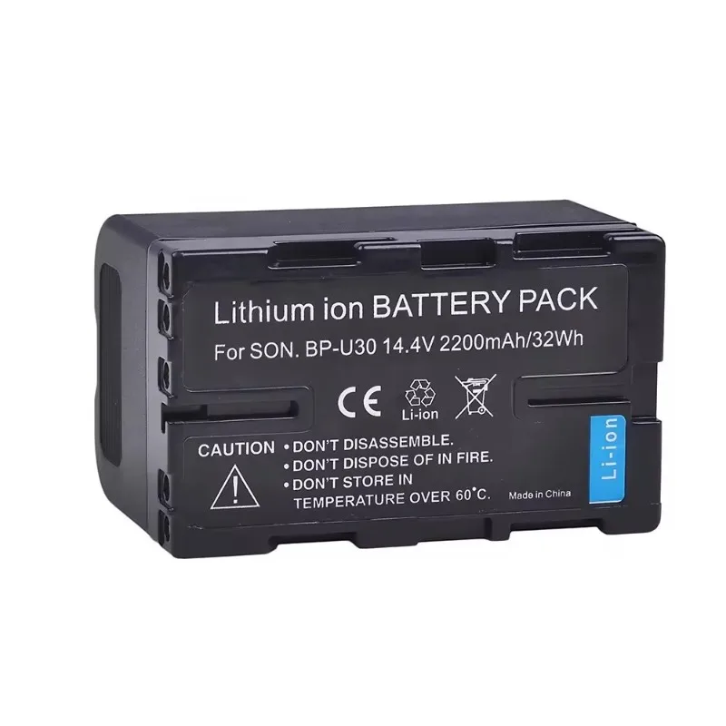 BP-U30 14.4V 2200mAh Rechargeable Lithium Ion Battery Replacement For Sony BP-U30 BP-U60 BP-U90 XDCA Camera