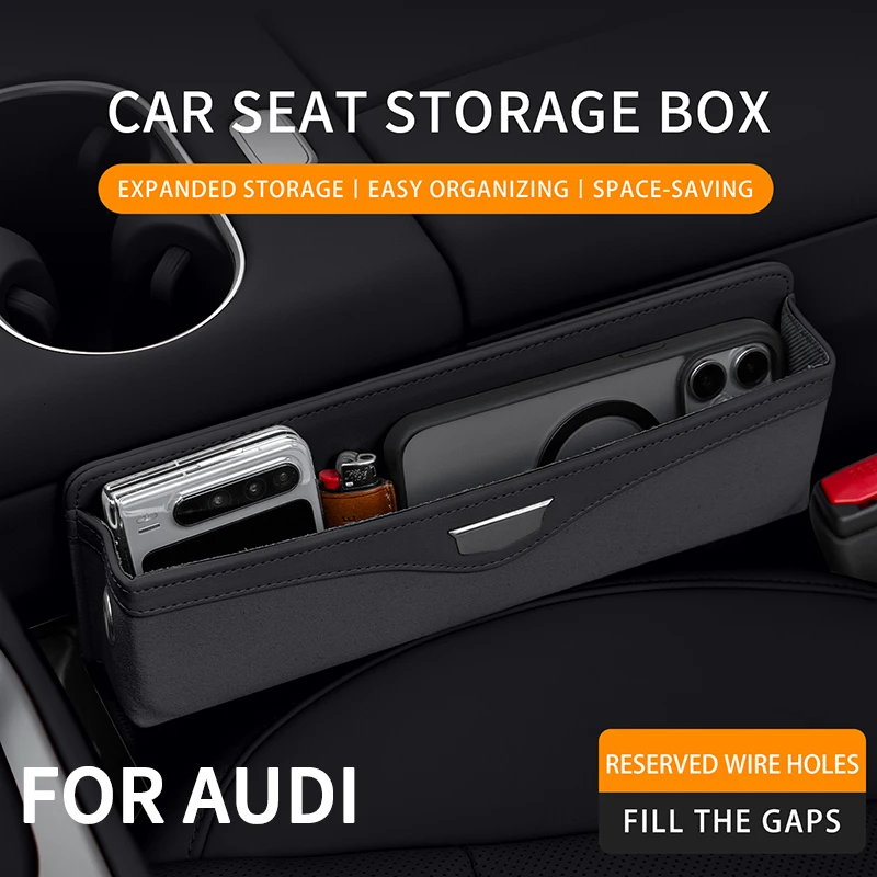 car seat crevice storage box For Audi A3 A4 A5 A6 A7 A8 RS3 RS4 RS5 RS6 S3 S4 S5 S6 Q3 Q5 Q7 Q8 car accessories interior