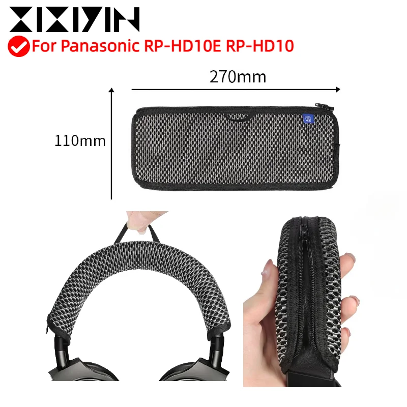 

XIXIYIN Zipper head beam grid protective cover/hook head beam cover For Panasonic RP-HD10E RP-HD10 Headphones Easy to clean