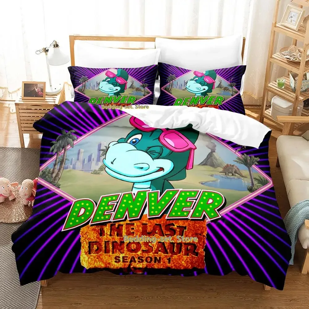 

New Denver the Last Dinosaur Jeremy Bedding Set Single Twin Full Queen King Size Bed Set Adult Kid Bedroom Duvetcover Sets Anime