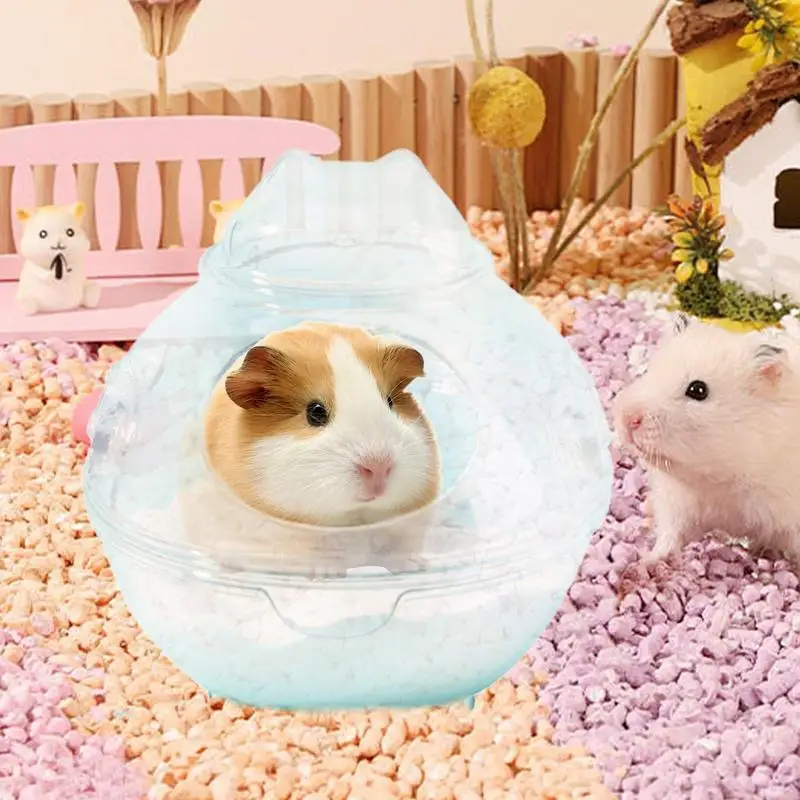 Hamster Dust Bath Transparent Hamster Bath Sandbox Hamster Bathroom Dust Bath Container Washable Hamster Bathtub For Bathroom