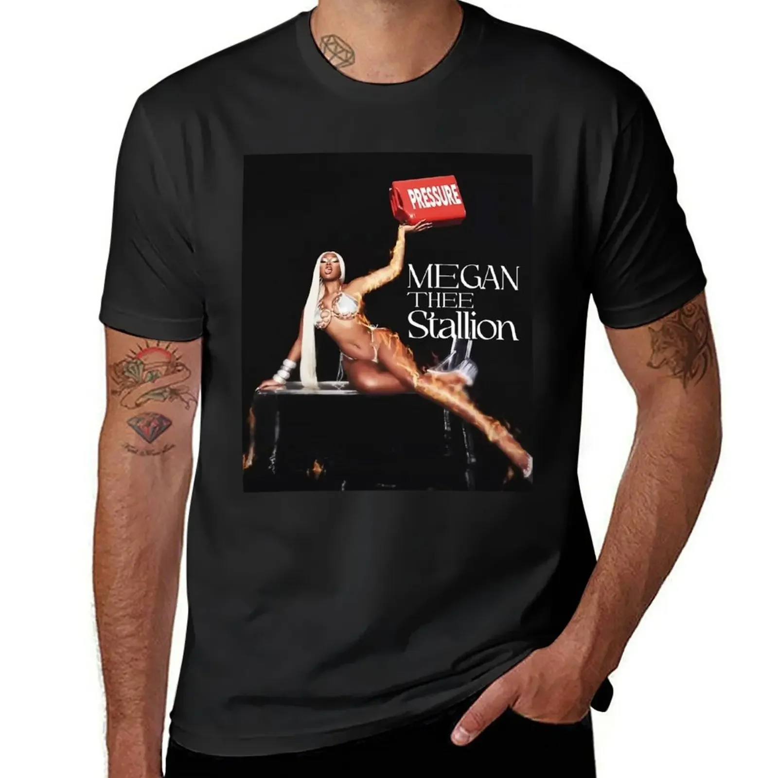 pressure of Megan Thee Stallion T-Shirt anime clothes for a boy mens fashion