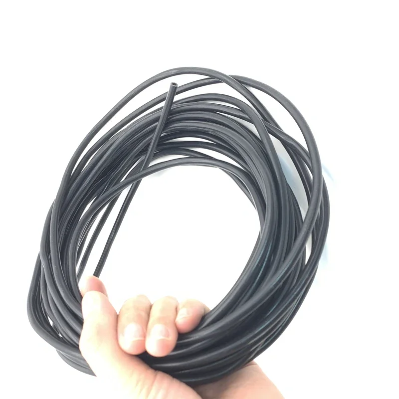 1Meter -60 ~200 DegrHeat Resistant I.D 2~19mm Black Flexible Silica Gel Pipe Aquarium Air Pump Soft Rubber Silicone Hose