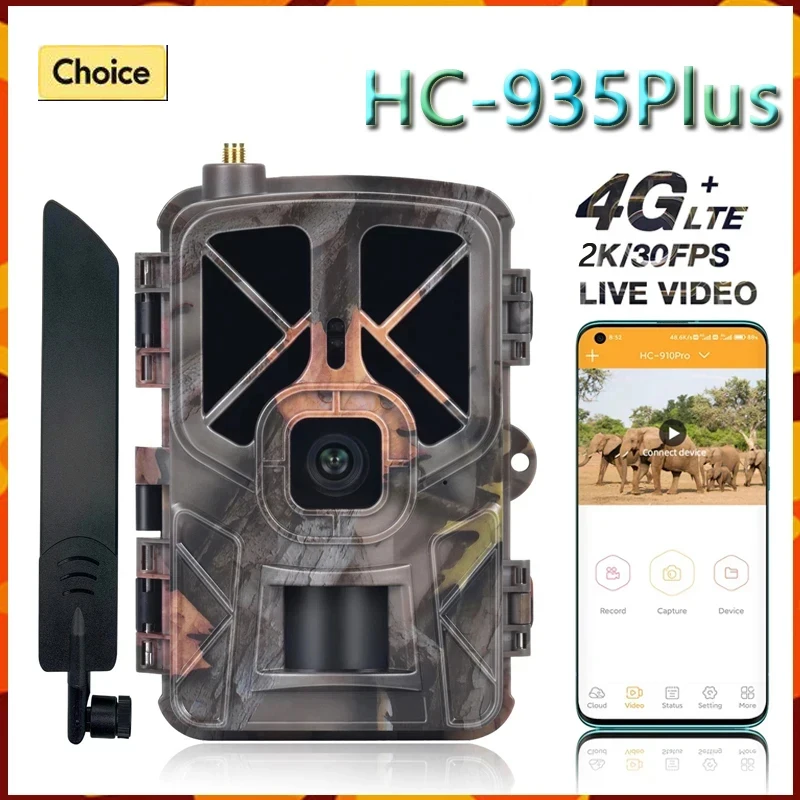 

Outdoor 4G HC-935Plus Hunting Trail Camera 30MP 2K Wildlife Tracking Camera Wildlife Monitoring Photo Traps Night Vision IP65