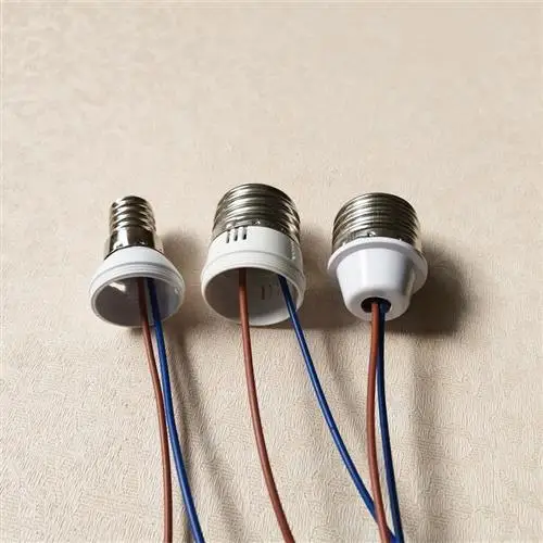 2PCS 220V E14 Lamp Holder With 15CM Electricity Cable E27 Screw Lamp Holder To Draw Electricity Modified Crystal Lamp Seat DIY