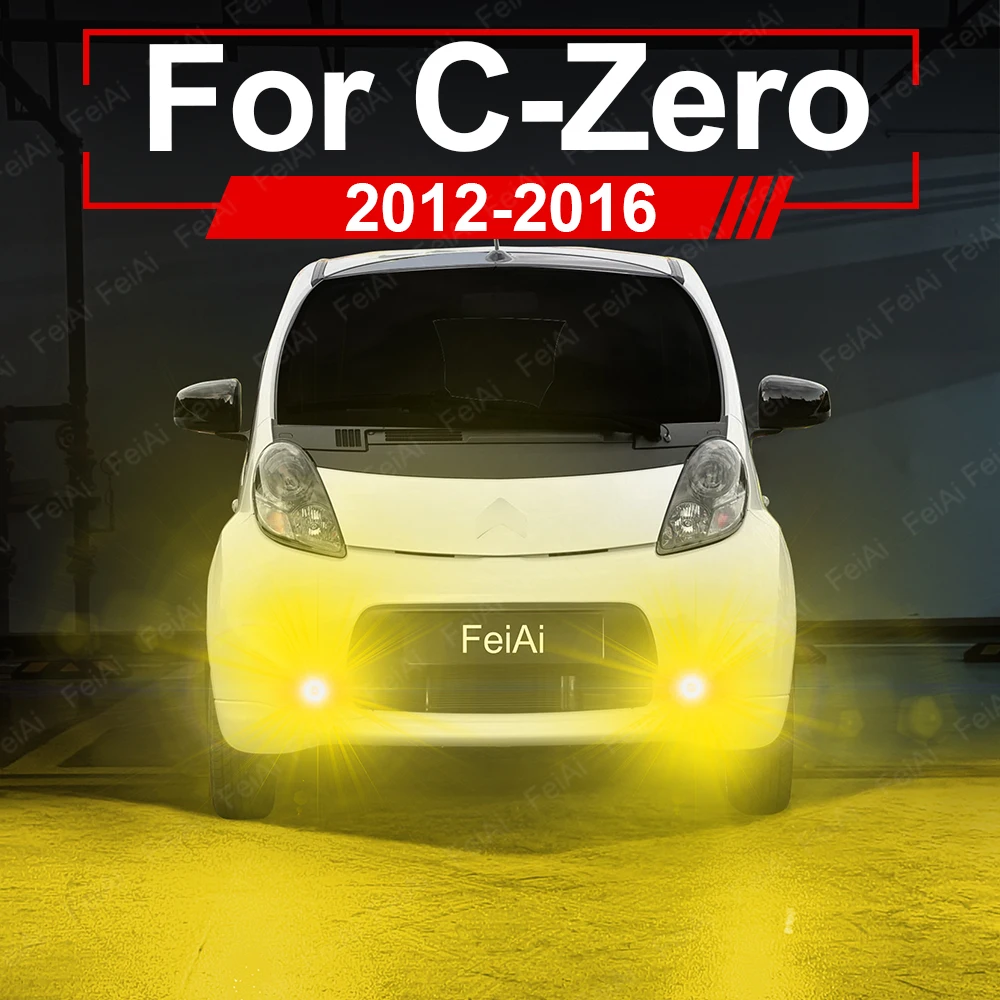 

For Citroen C-Zero 2010 2011 2012 LED Front Fog Lights Bulb C-Zero Accessories Dual Color LED Fog Light White Yellow Ice Blue