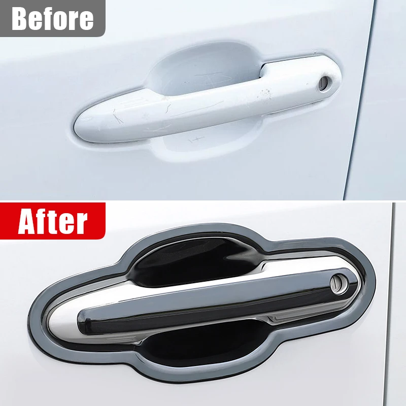 For Toyota RAV4 XA50 2019 2020 2021 2022 2023 2024 RAV 4 Hybrid Stainless Car Door Handle Bowl Cover Trim Molding Cover Strips