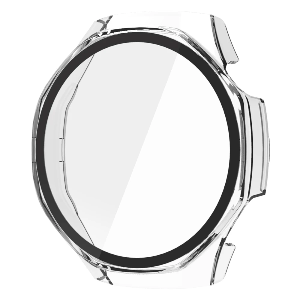 

Для Huawei Watch GT 5 Pro 46 мм чехол для часов жесткий чехол для ПК с пленкой из закаленного стекла - прозрачный