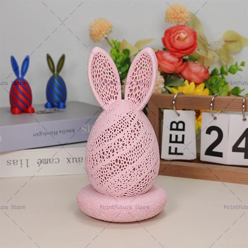 3D Printed Easter Rabbit Egg Light Lamp Cute Rabbit Night Light Toy Collection Home Decoration Gift