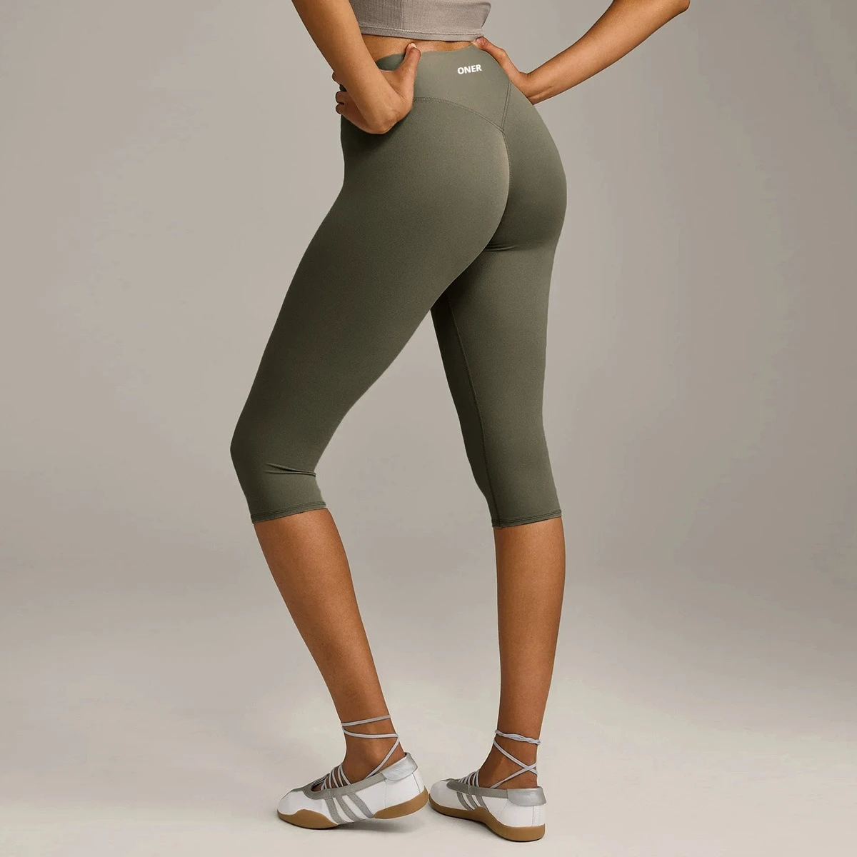 Women 7/8 Yoga Capris Double-sided Brushed 4-Way Stretch High Waist Skin-friendly Tight Workout Fitness Leggings
