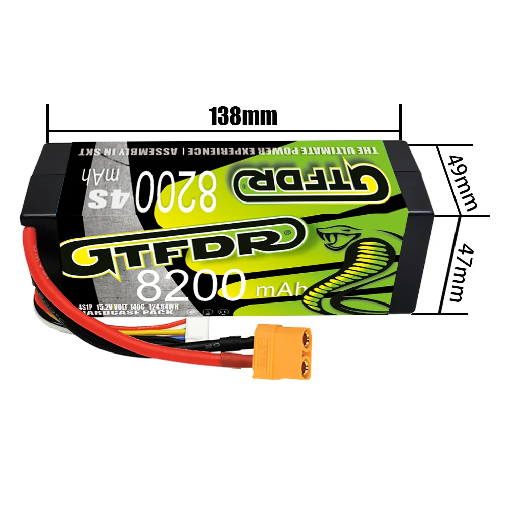 2PCS DXF 4S Lipo Batterij 15.2V 140C 7200mAh 8200mAh 9400mAh 10000mAh met XT90 XT60 XT150 EC5 TRX T Plug voor RC Auto Buggy Tank
