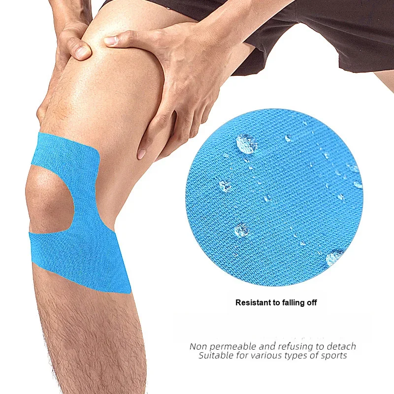 2Pcs Pre-Cut Special Shaped Kinesiology Tape Abrasion Resistant Elastic Muscle Tape Anti-Friction Fixed Support Tape for Sports