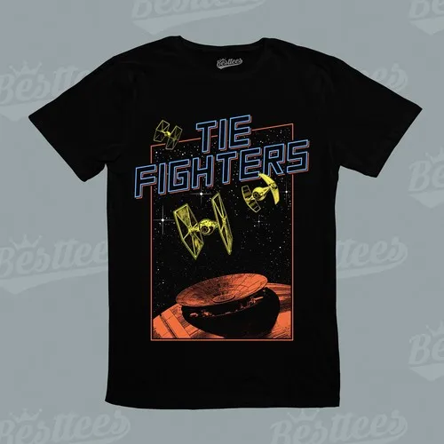 Galaxy Tie Fighters Robots Combat Graphic T-Shirt