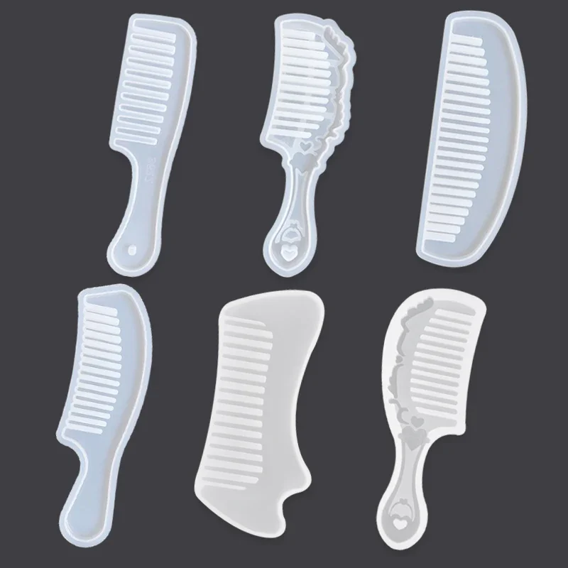 Comb Series Silicone Mold Epoxy Resin Jewelry Making Mould Cosmetic Tools DIY Comb Hand Craft Mold