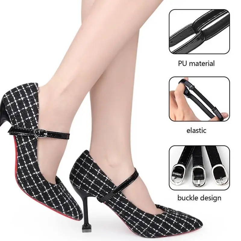 High Heels Shoes Band Anti-loose for Women Shoelaces Invisible Anti-drop Heel Straps Belt Anti-Loose Buckle Elastic Fixed Belts