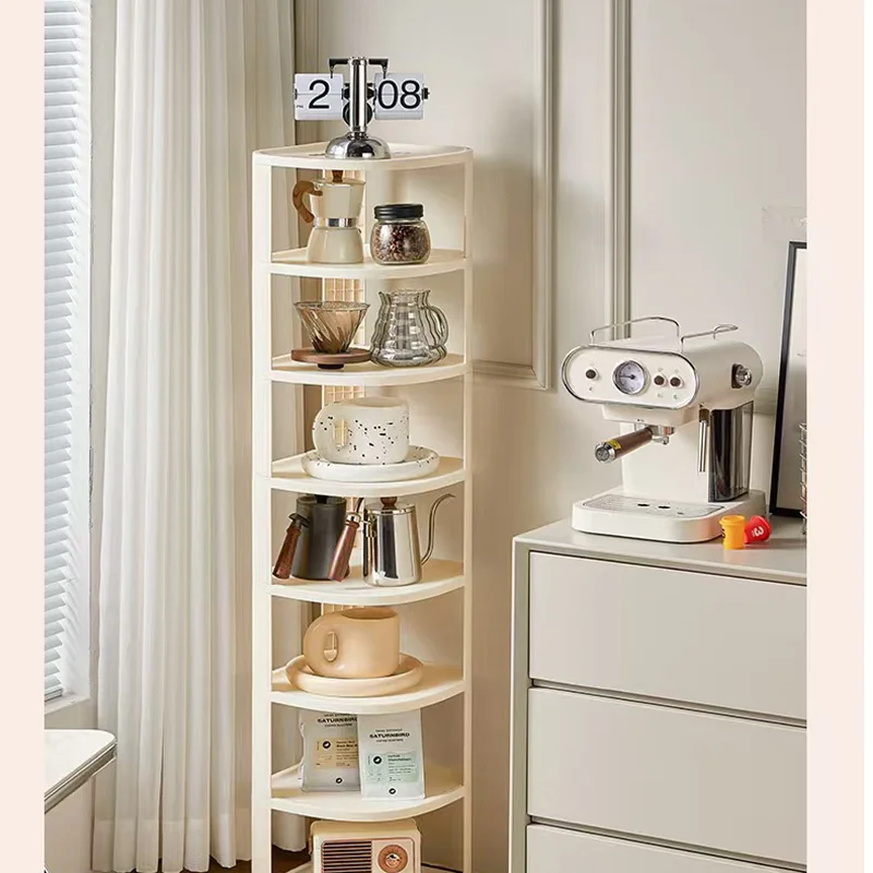 Cream Style Multi-layer Shoe Rack, Simple Household Shoe Cabinet, Corner Shoe Shelf, Large Capacity Storage Rack