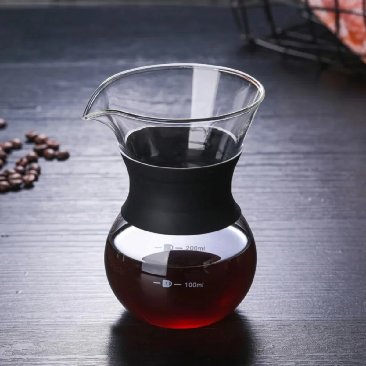 

200/400ml Glass Coffee Kettle Stainless Steel Filter Drip Brewing Hot Brewer Coffee Pot Dripper Barista Pour Over Coffee Maker