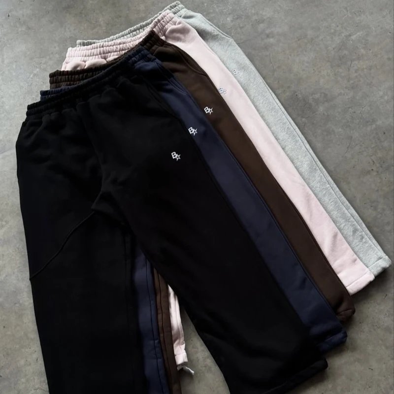 

Y2K Casual Pants Fashionable Lucky Star Graphic Embroidery Men Women Clothing Joggers Gothic Harajuku Oversized Loose Streetwear