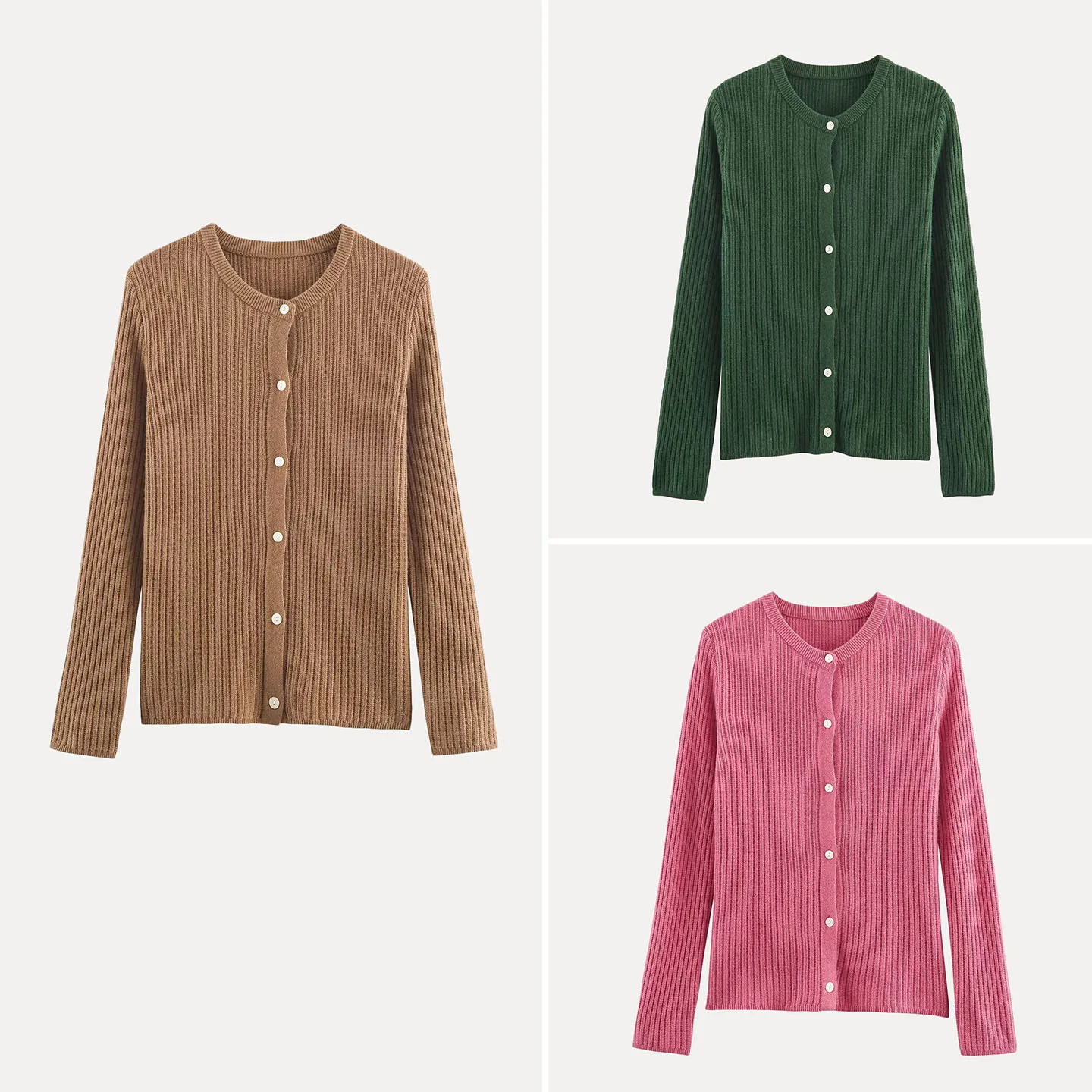 

Faionable Knitted Open Cardigan Women's Sle Simple Versatile Multi-Color Autumn 2025 New Arrival Ele Personali