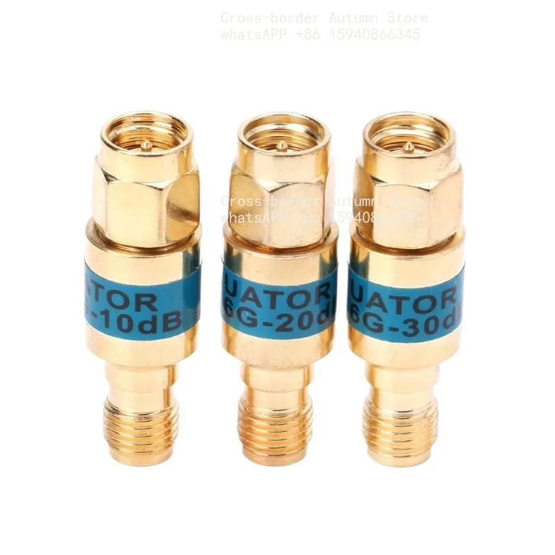 Suitable for test instrument accessories, gold 2W DC 0-6GHz SMA-JK male attenuator 1-30DB