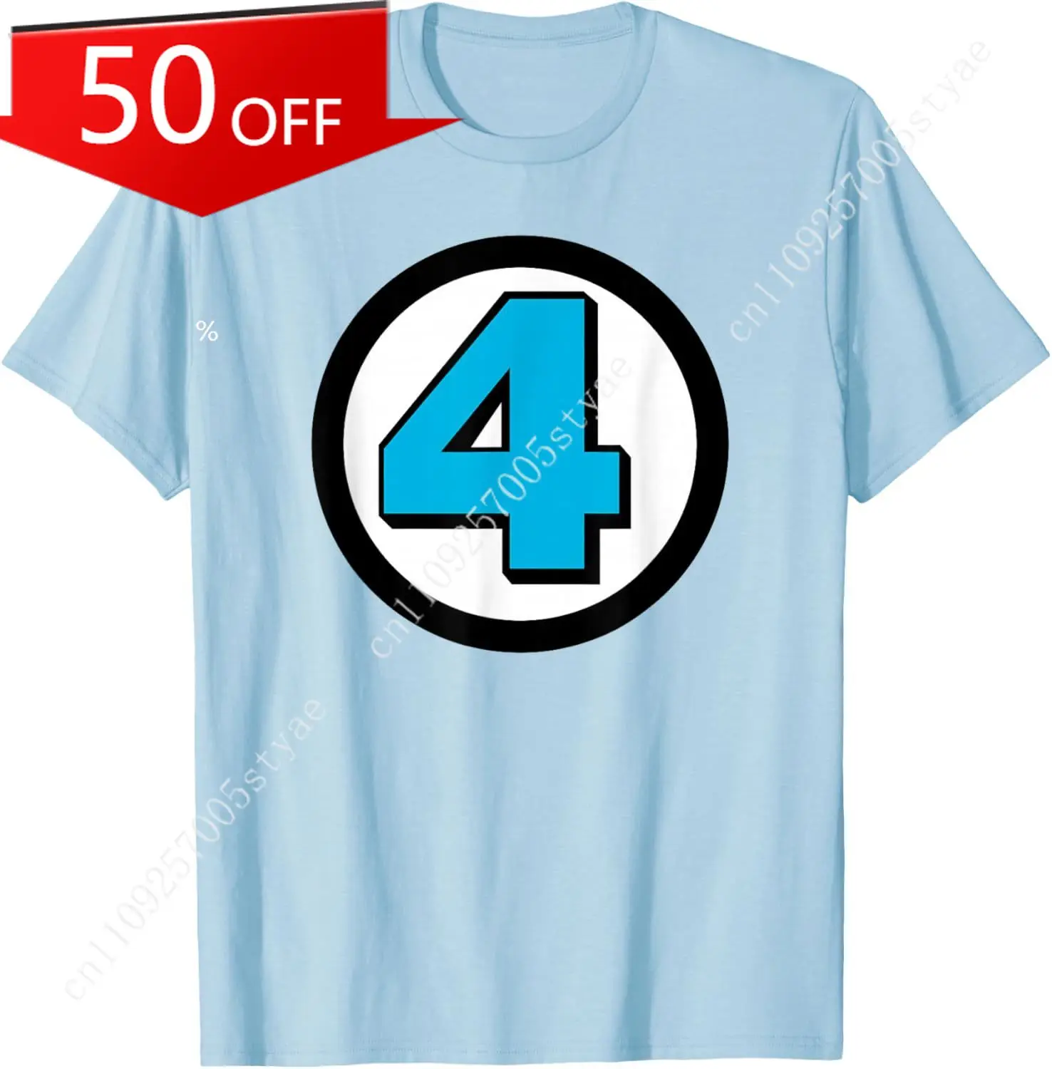 

Marvel Fantastic Four Classic 4 Vintage Team Logo T-Shirt