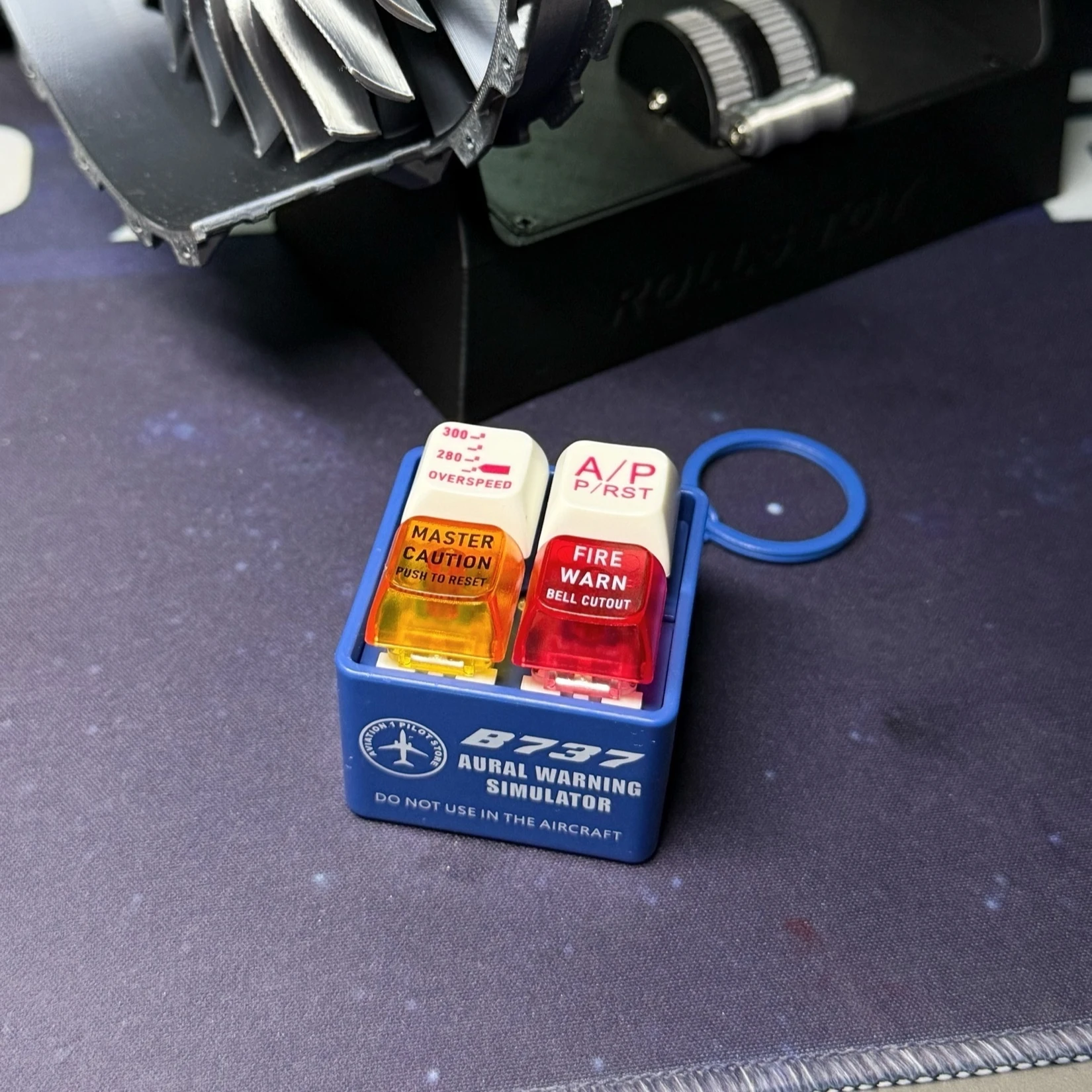 طائرة جديدة بوينغ 737 ايرباص EGPWS A320 تحذير الصوت محاكي الطيار المفاتيح زر الصوت ديكور المنزل الحرف نموذج مصغر #3