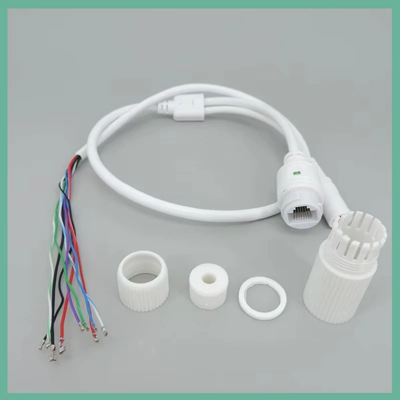9 Core Dual Head 3-piece Set With 2/8 Ports And Waterproof Cover RJ45 Tail Cable POE Network Camera Connection Cable E3
