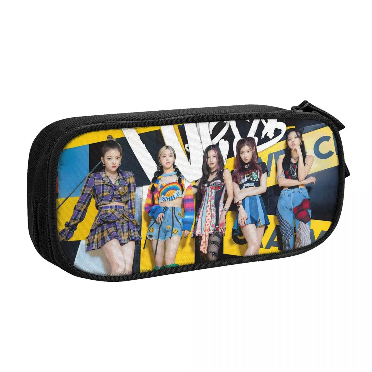 

Kpop Group ITZY Big Capacity Pencil Pen Case Office College School Large Storage Bag Pouch Holder Box Organizer