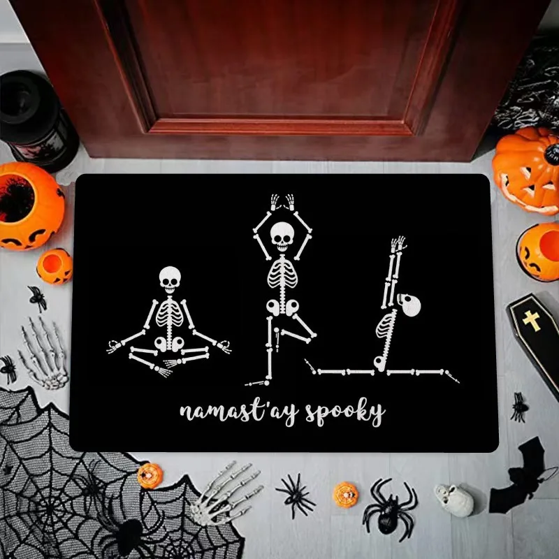 Halloween Willkommen Fußmatten rutschfeste Fußmatte Schlafzimmer Küche Badezimmer Teppiche waschbarer Teppich für Heimdekoration