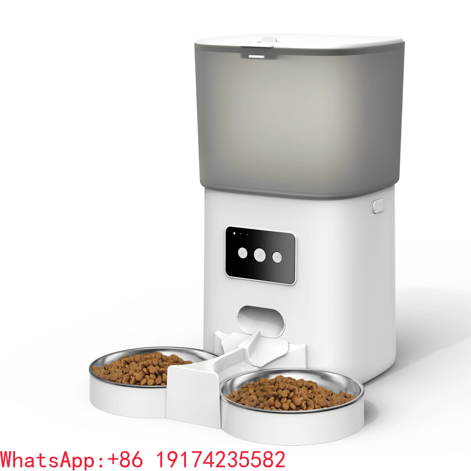 

6L Detachable Stainless Steel Double Bowl Pet Feeder Dispenser Automatic Cat Feeders APP Control Feeder for Cats Dogs
