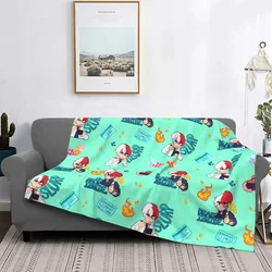 Shoto Todoroki Memes My Hero Academia Blanket Coral Fleece Plush Autumn Anime Soft Throw Blanket for Bed Office Bedding Throws