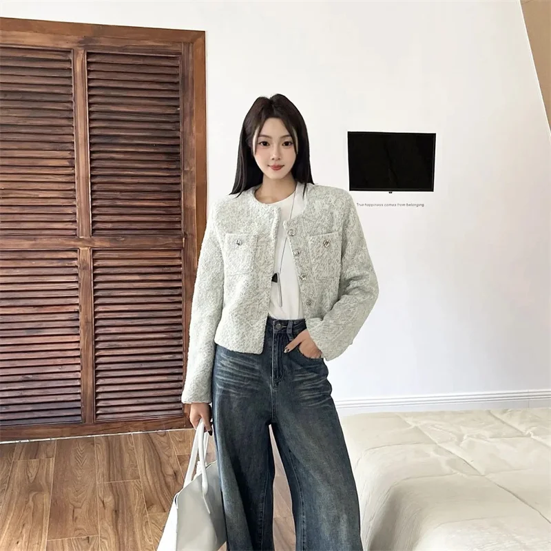 Nuovo capispalla Giacca da donna Corta allentata monopetto Bellissimo piccolo cappotto profumato Cappotto di lana nuovo moda autunnale avanzata