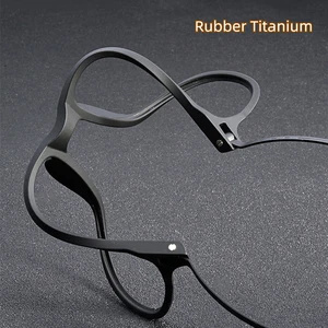 Superlicht Gummi -Titan -Quadratgläser Rahmen für Männer und Frauen, Miopia optische verschreibungspflichtige Brille, bequem 9 Hauptverkäufe männlicher Gradrahmen Titanio - №4