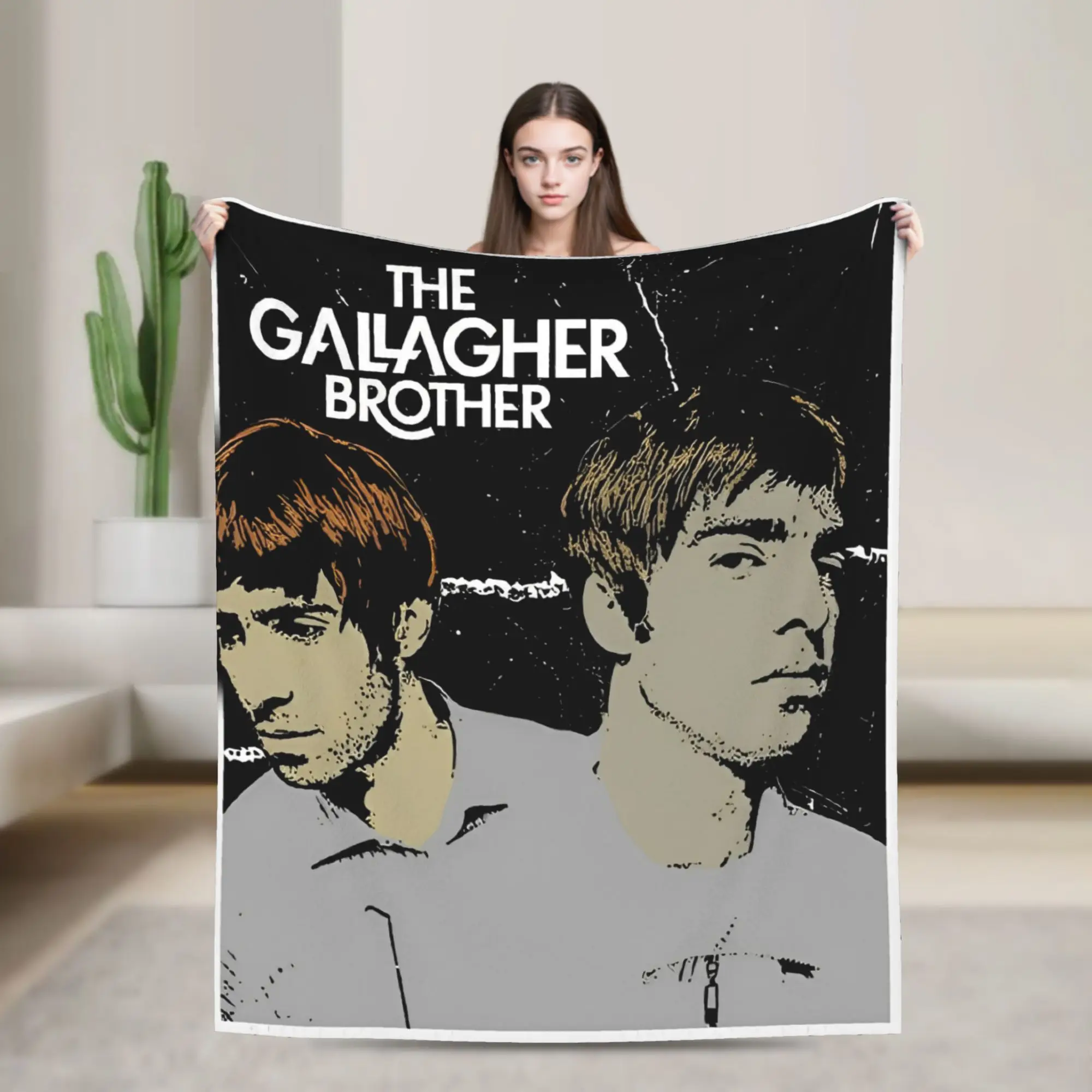 O-Oasis the Gallagher Brother  Plush Blanket  Funny Throw Blankets for Home 200x150cm Plush Thin Quilt