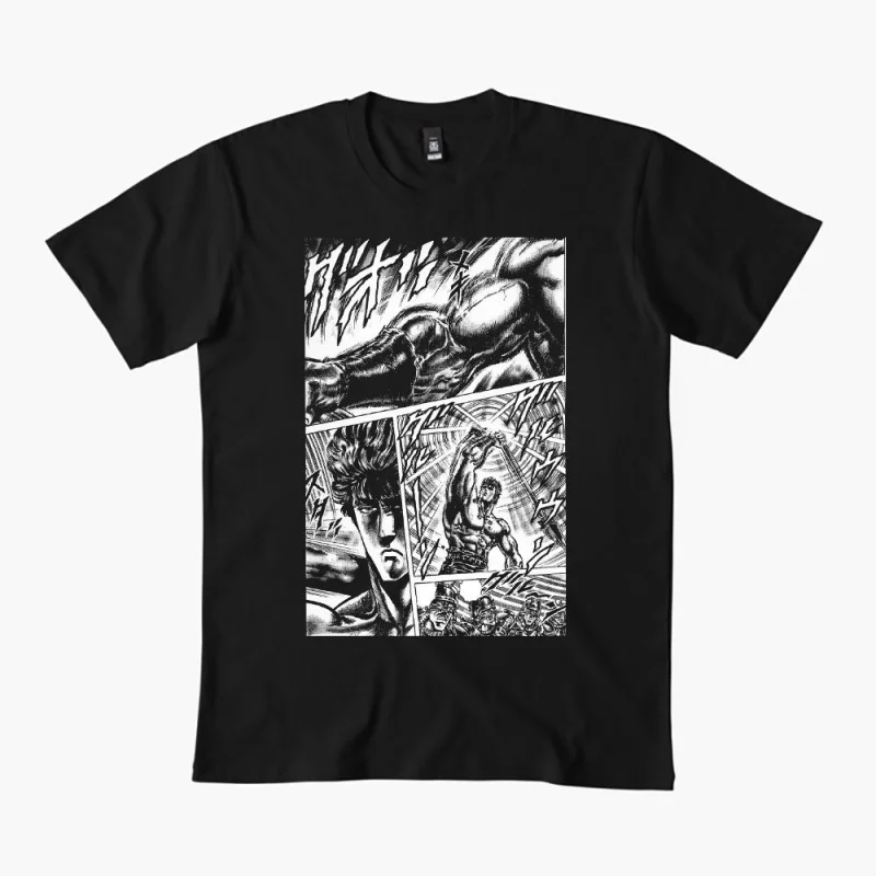 

0405 Manga Kenshiro Fist of the North Star Anime gift t shirt Hokuto no Ken printed Graphic tee Y2K clothes All size Tops